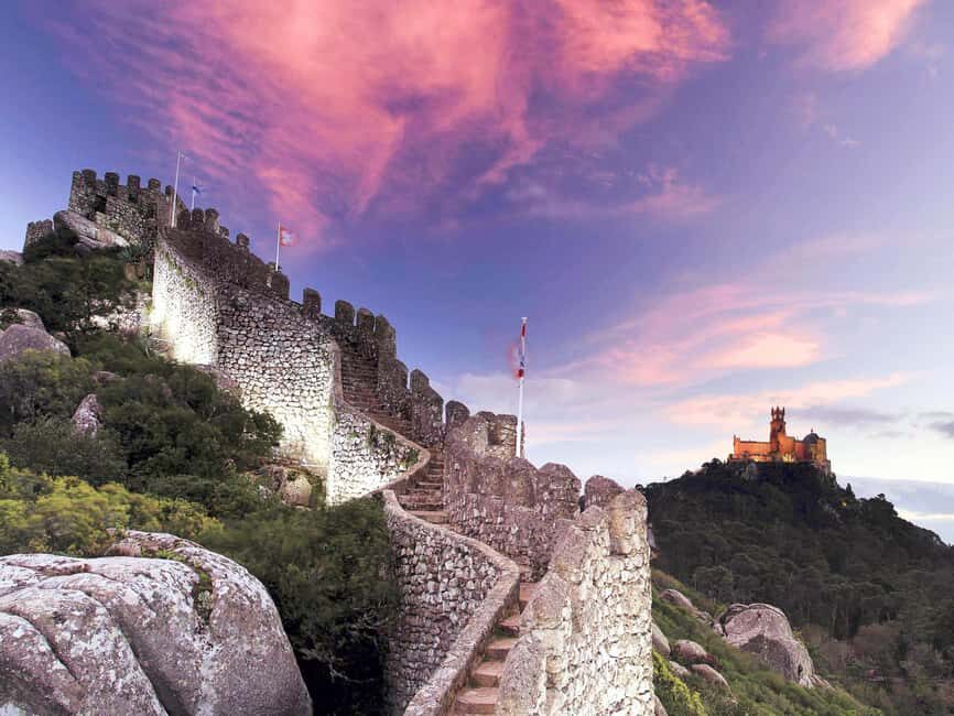From Lisbon: Sintra, Cabo da Roca, & Cascais. Full-Day Trip - Sintra’s hilltop lineup: Pena, Moorish walls, Regaleira mysteries, and Monserrate’s mix